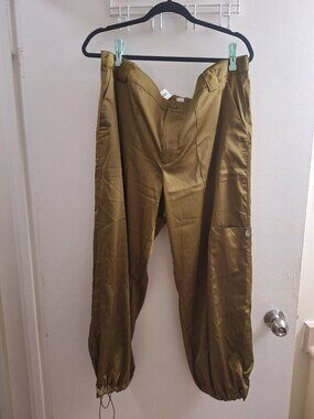 OLD NAVY CARGO SILK PANTS.